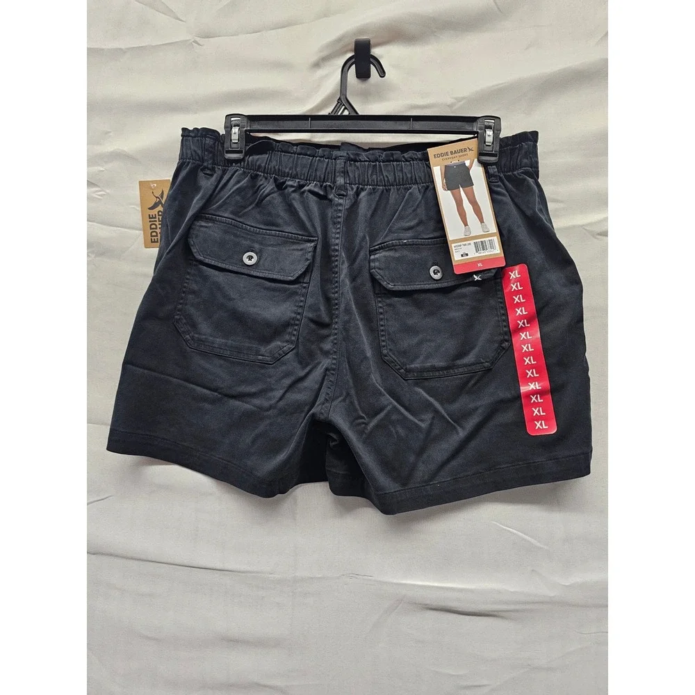 Eddie Bauer Womens Shorts Black Lyocell Blend Relaxed Size XL